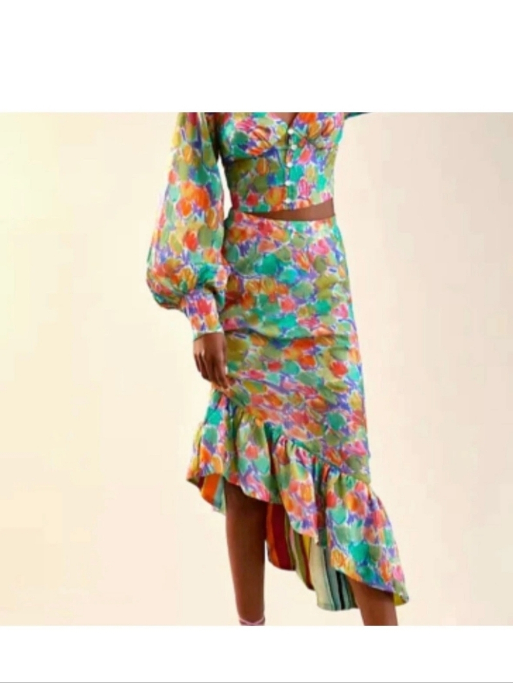 NWT Anthropologie Hope For Flowers by Tracey Reese Asymmetrical Skirt Size Small